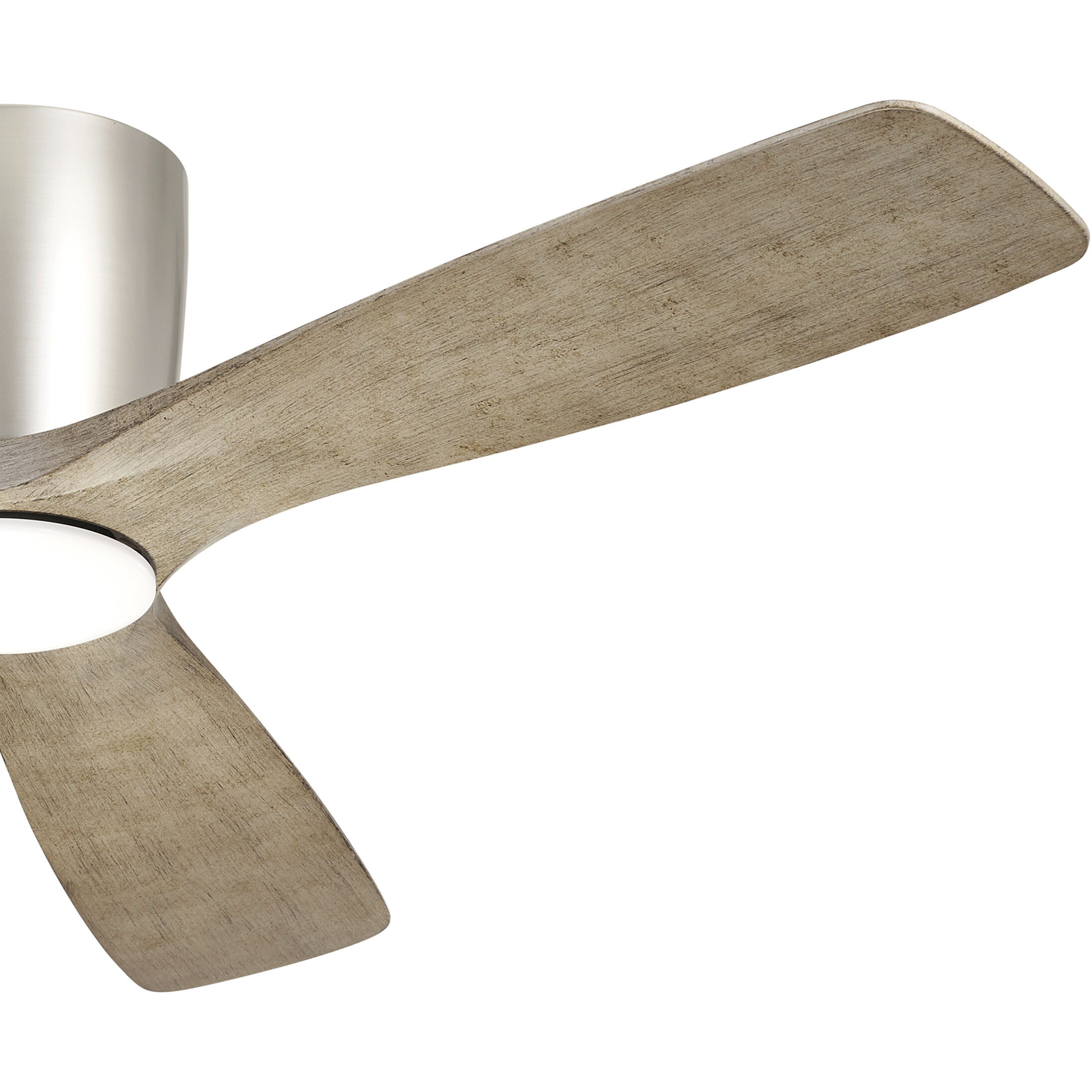 Volos 54 inch Brushed Nickel with Distressed Antique Gray/Distressed Antique Gray Blades Ceiling Fan