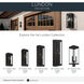 Lundon 3 Light 17.5 inch Black Outdoor Wall Light