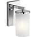 Crosby 1 Light 5 inch Chrome Wall Bracket Wall Light