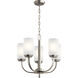 Kennewick 5 Light 18.5 inch Brushed Nickel Chandelier 1 Tier Medium Ceiling Light
