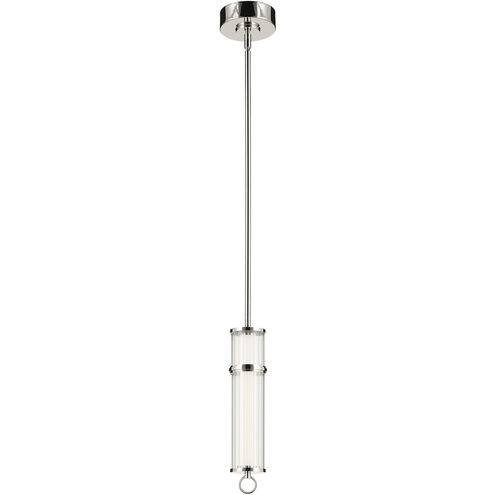 Riven LED Polished Nickel Mini Pendant Ceiling Light