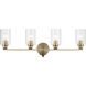 Gioe 4 Light 32.25 inch Champagne Bronze Vanity Light Wall Light
