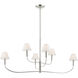 Eadie 6 Light 6 inch Polished Nickel Chandelier Ceiling Light