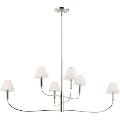 Eadie 6 Light 6 inch Polished Nickel Chandelier Ceiling Light