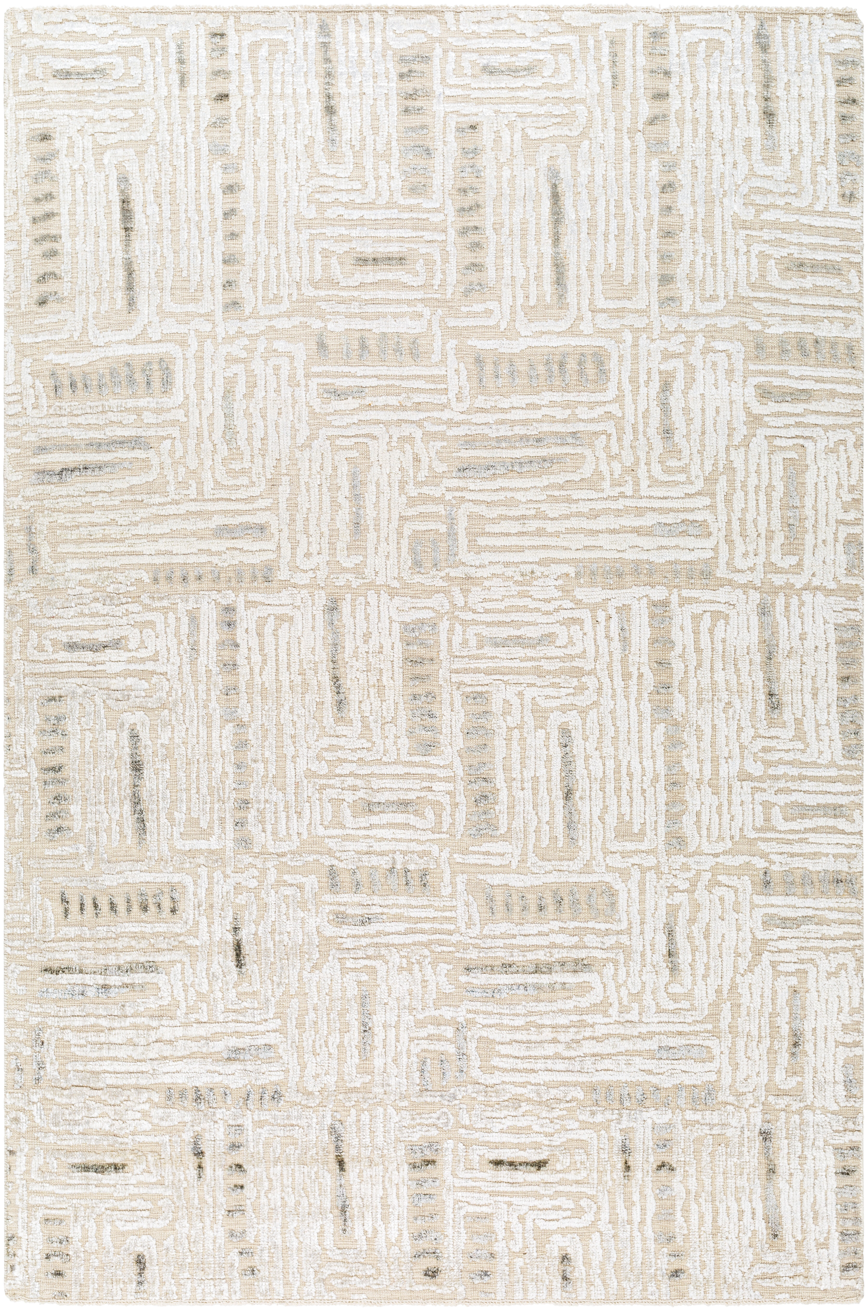 Amina 36 X 24 inch Beige Rug, Rectangle