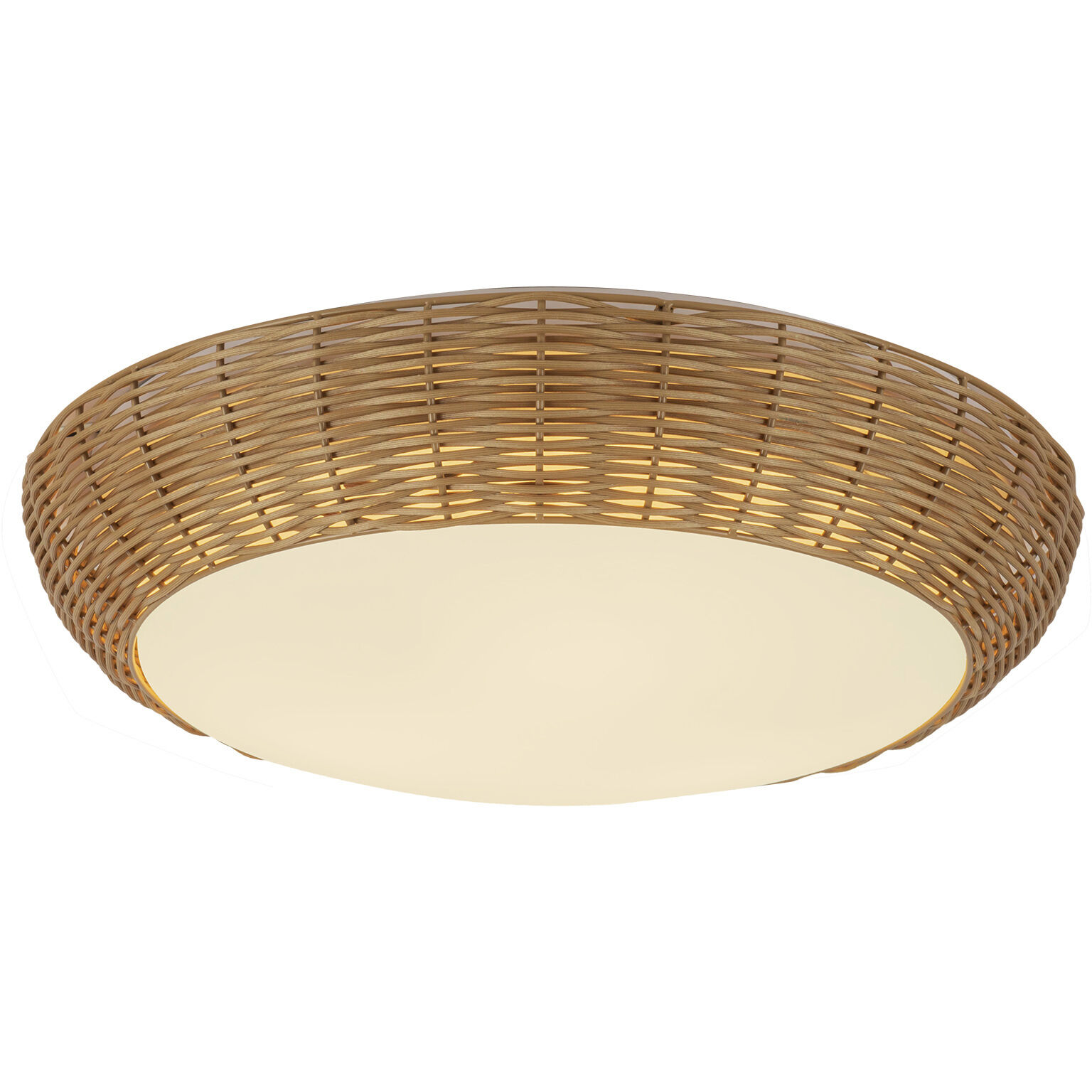 Alora Mood Merida 3 Light 16.75 inch Rattan Flush Mount Ceiling Light