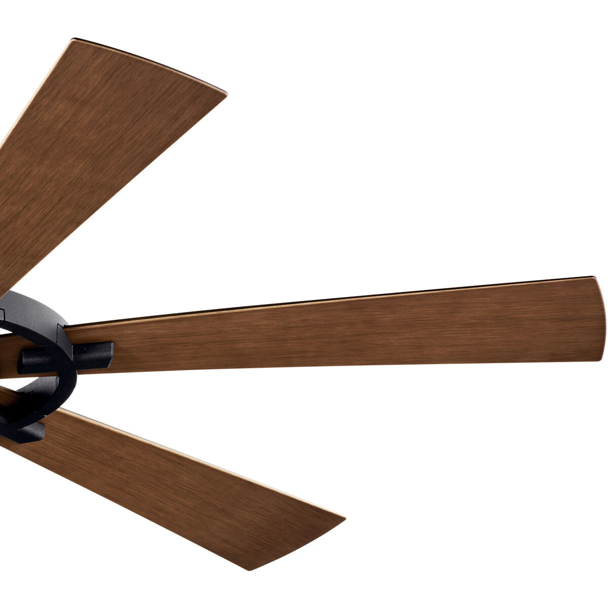 Gentry Lite 52 inch Distressed Black with Walnut Blades Ceiling Fan in Walnut/Satin Black