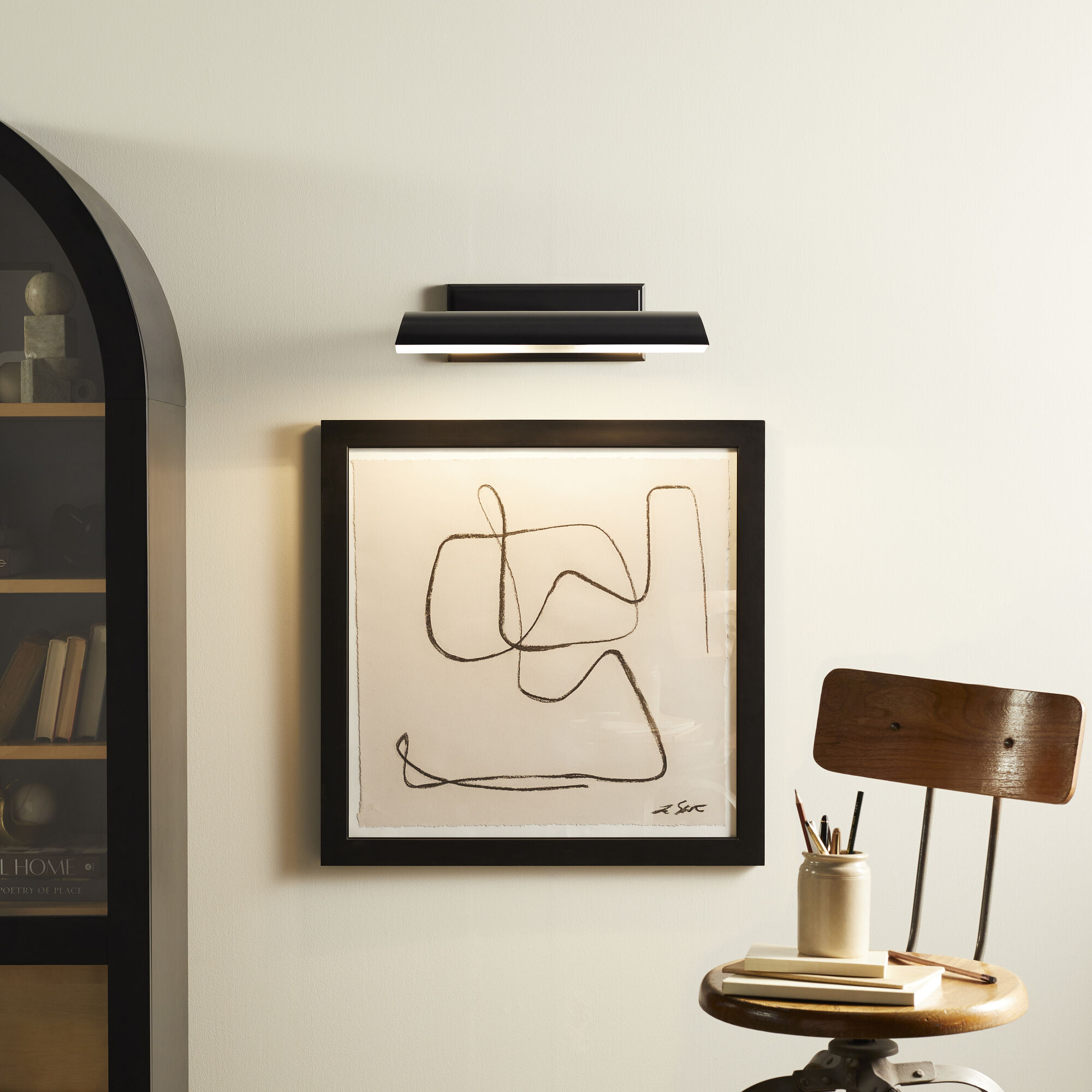 Carston 26 watt 18.25 inch Black Picture Light Wall Light