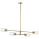 Velestino 4 Light 47.5 inch Champagne Bronze Linear Chandelier Ceiling Light