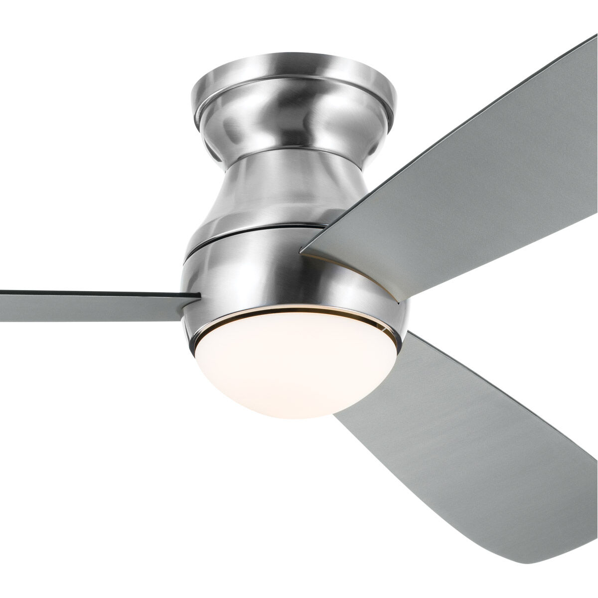 Bead 54 inch Brushed Stainless Steel with Silver Blades Ceiling Fan