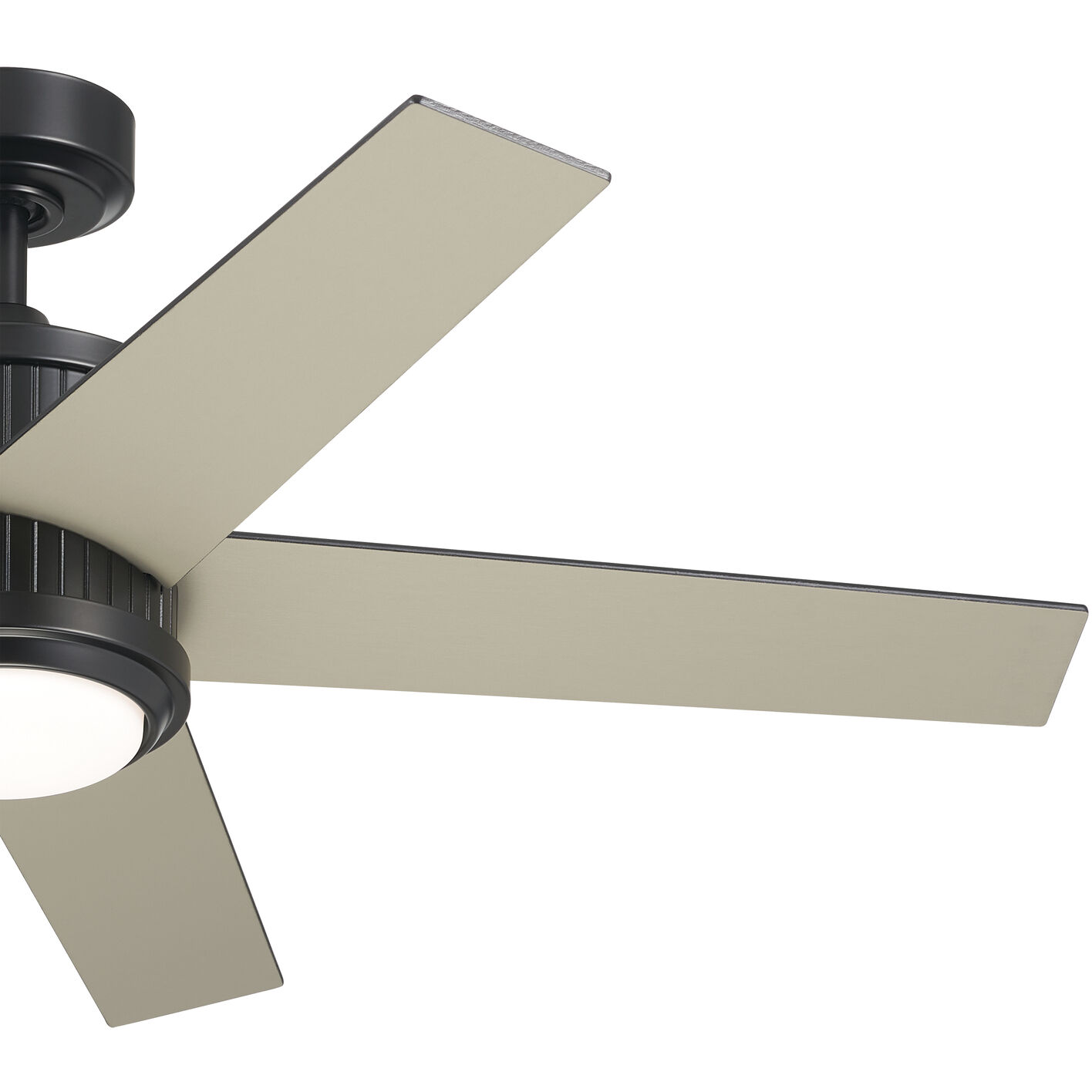 Brahm 48 inch Satin Black with Satin Black/Silver Blades Ceiling Fan