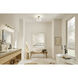 Shailene 3 Light 18 inch Natural Brass Semi Flush Light Ceiling Light