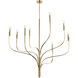 Livadia 8 Light Champagne Bronze Chandelier Ceiling Light, 1 Tier Large