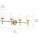 Ali 4 Light 32.5 inch Brushed Natural Brass Bath Vanity Light Wall Light