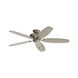 Renew Patio 52 inch Brushed Nickel with Silver Blades Ceiling Fan