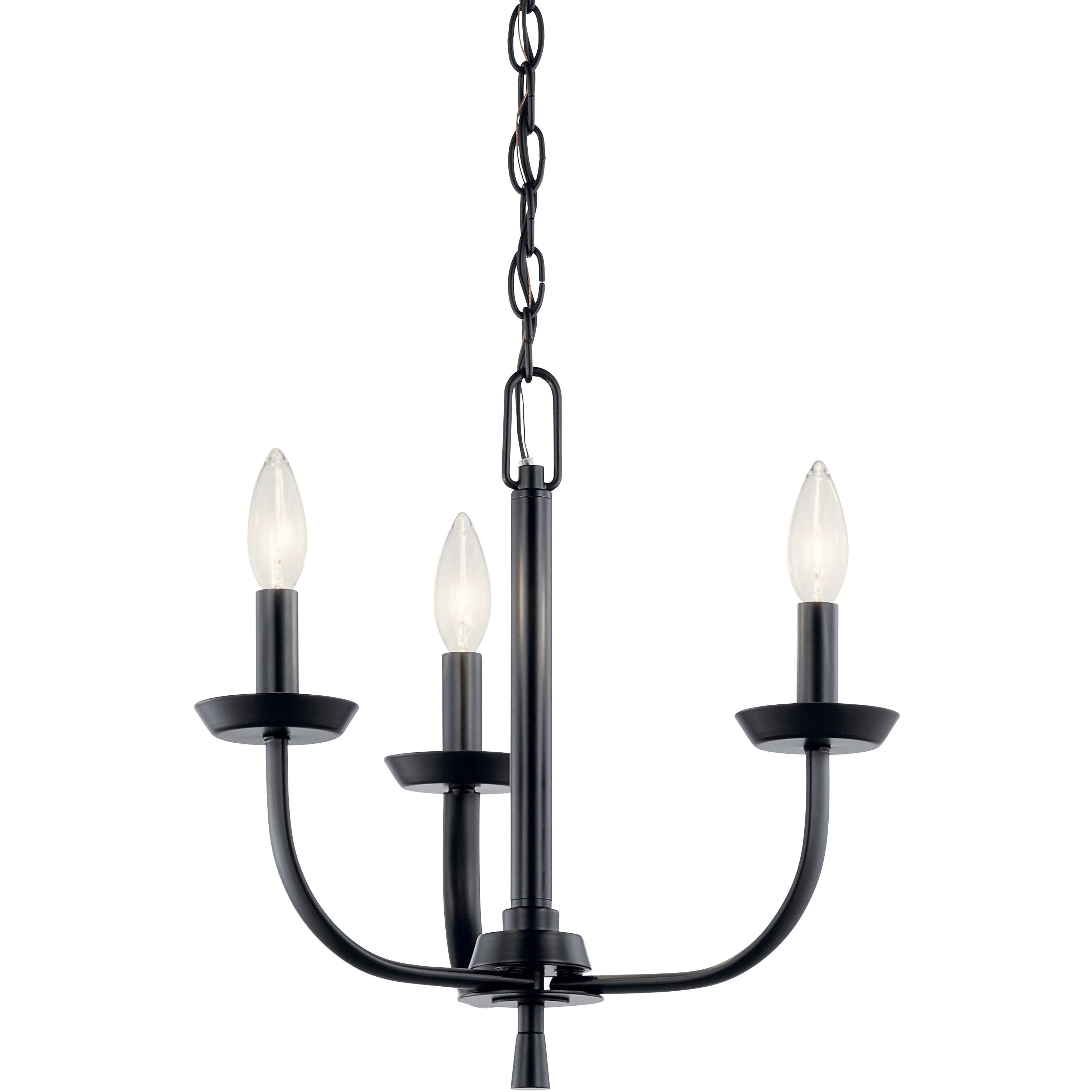 輝く高品質な 16 Light 3 Kennewick 52383BK Kichler inch Chandelier Black トップス