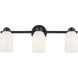 Shae 3 Light 24.25 inch Black Vanity Light Wall Light