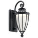 Wakefield LED 18 inch Textured Black Outdoor Wall, Medium