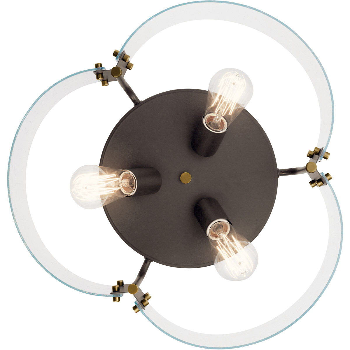 Thoreau 3 Light 18 inch Olde Bronze Semi Flush Light Ceiling Light