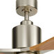 Ridley Ii 52 inch Brushed Stainless Steel with Medium Oak Blades Ceiling Fan