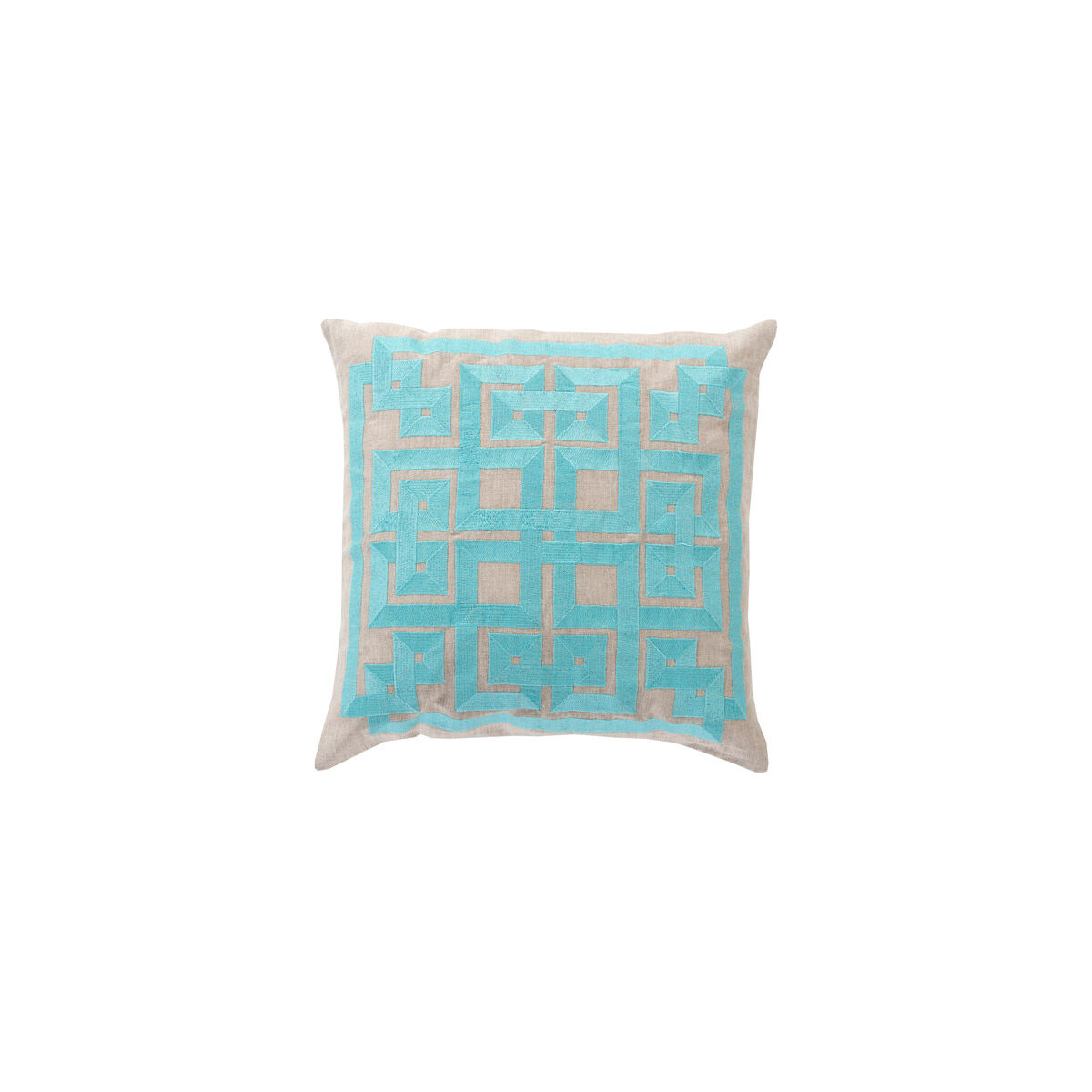 Gramercy 18 X 18 inch Sky Blue and Light Gray Throw Pillow