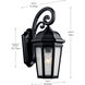Courtyard 1 Light 18 inch Textured Black Outdoor Wall in A21, Medium