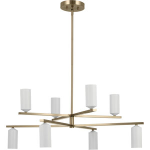 Gala LED 36 inch Champagne Bronze with White Chandelier Ceiling Light