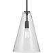 Everly 1 Light Black Pendant Ceiling Light