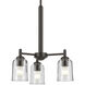 Shailene 3 Light Olde Bronze Mini Chandelier Ceiling Light in Clear