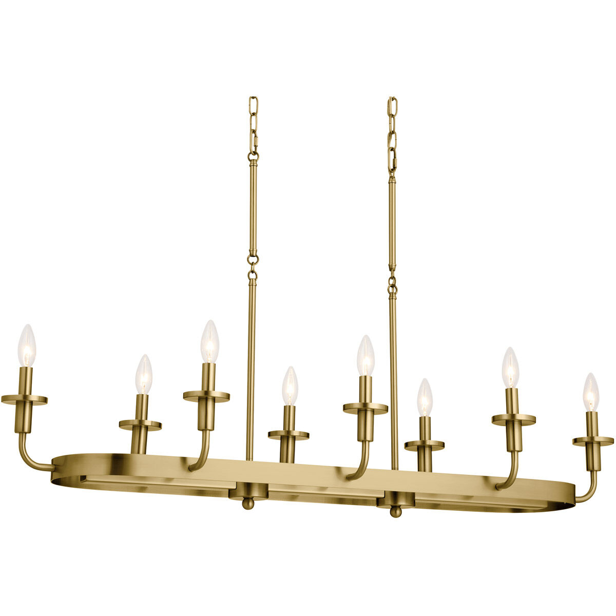 Homestead Vetivene 8 Light 17.5 inch Natural Brass Chandelier Linear Ceiling Light