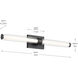 Laurene LED 31 inch Black Linear Bath Bar Wall Light, Large
