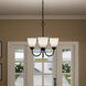 Jolie 3 Light Black Mini Chandelier Ceiling Light in Incandescent