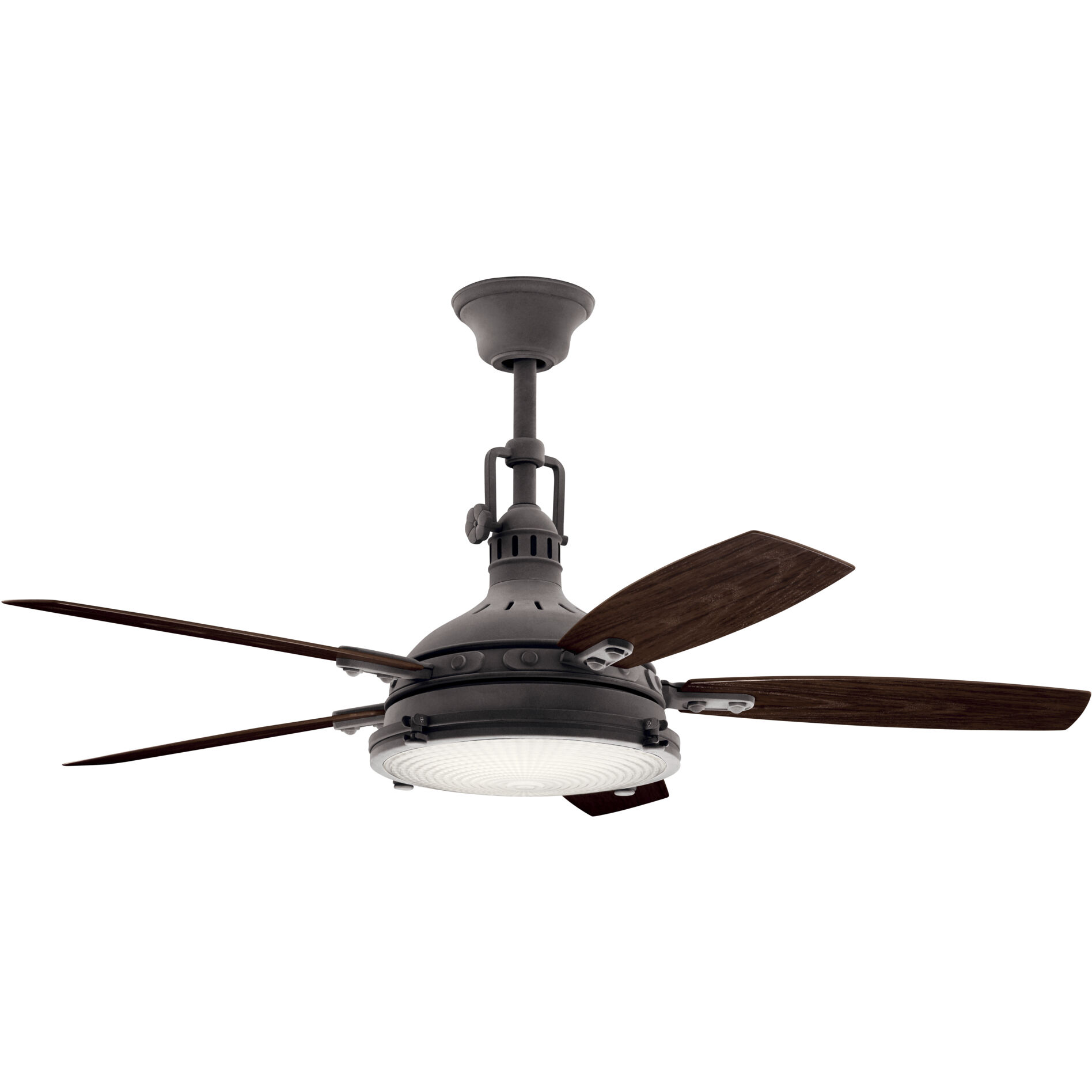 Hatteras Bay 52 inch Weathered Zinc with Medium Walnut Blades Ceiling Fan