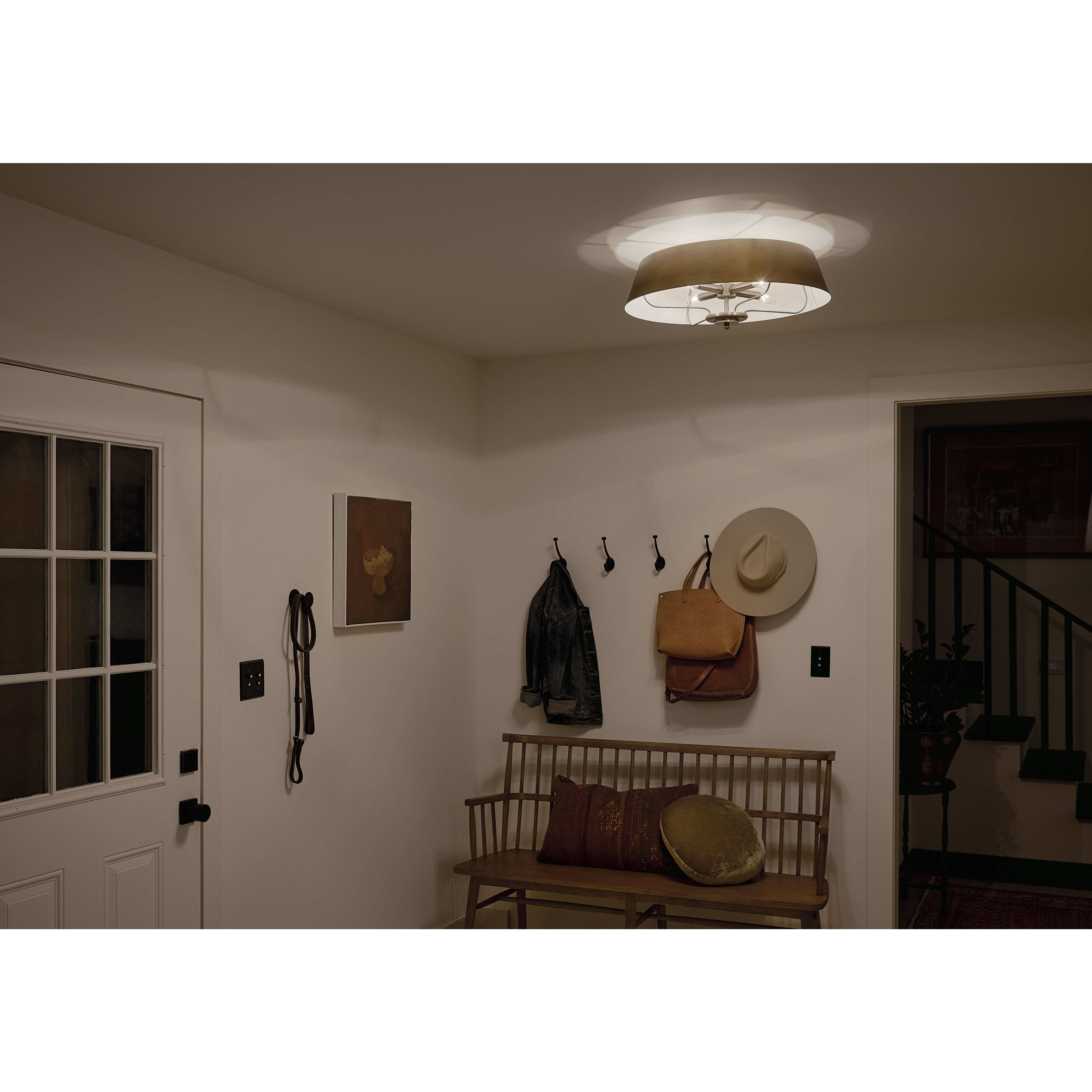 Luella 4 Light 22 inch Brushed Natural Brass Pendant Ceiling Light