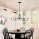 Homestead Freesia 8 Light 20 inch Textured Black Chandelier Ceiling Light, Freesia