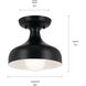 Sisu LED 8 inch Black Semi Flush Mount Ceiling Light