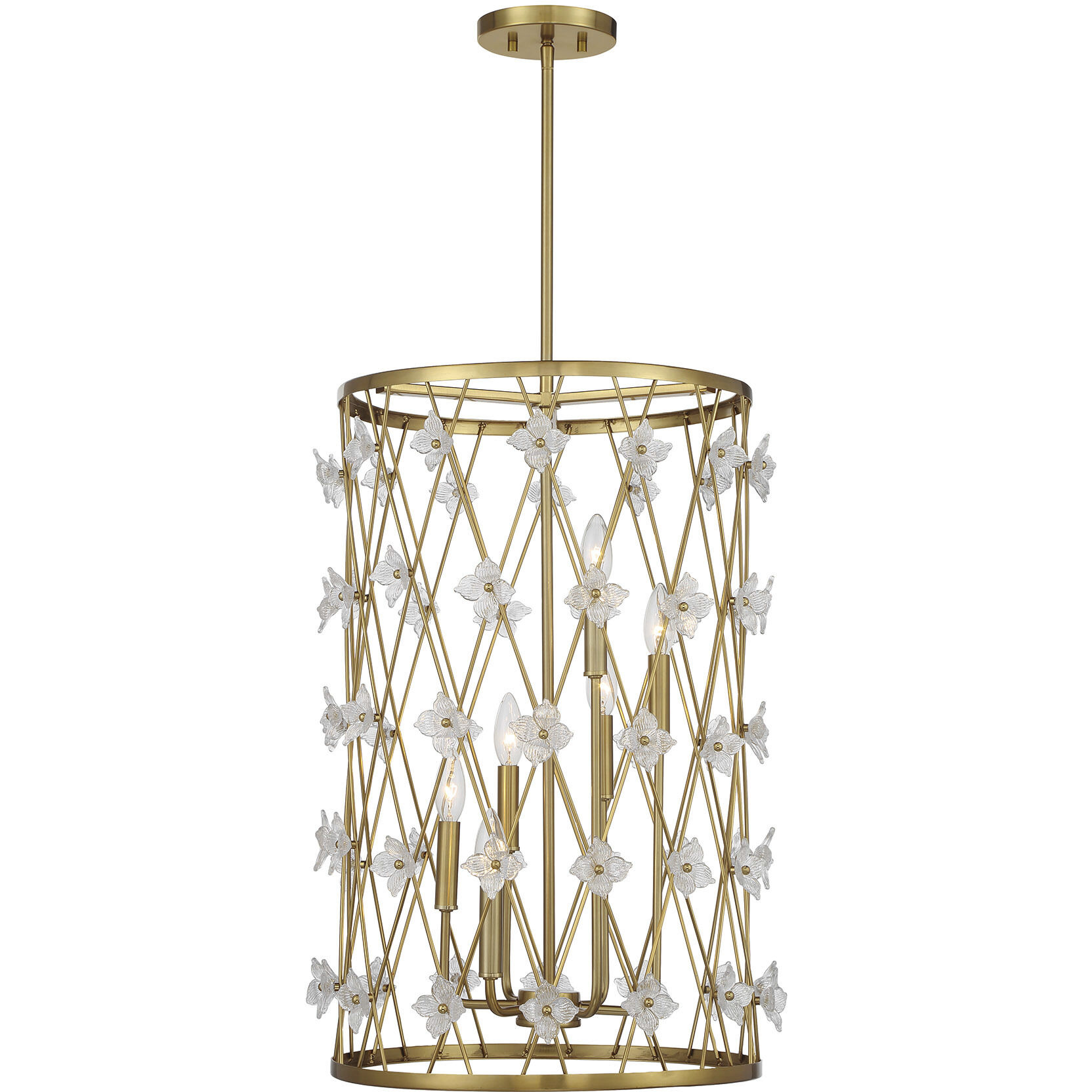 Bailey 6 Light 18 inch Warm Brass Pendant Ceiling Light