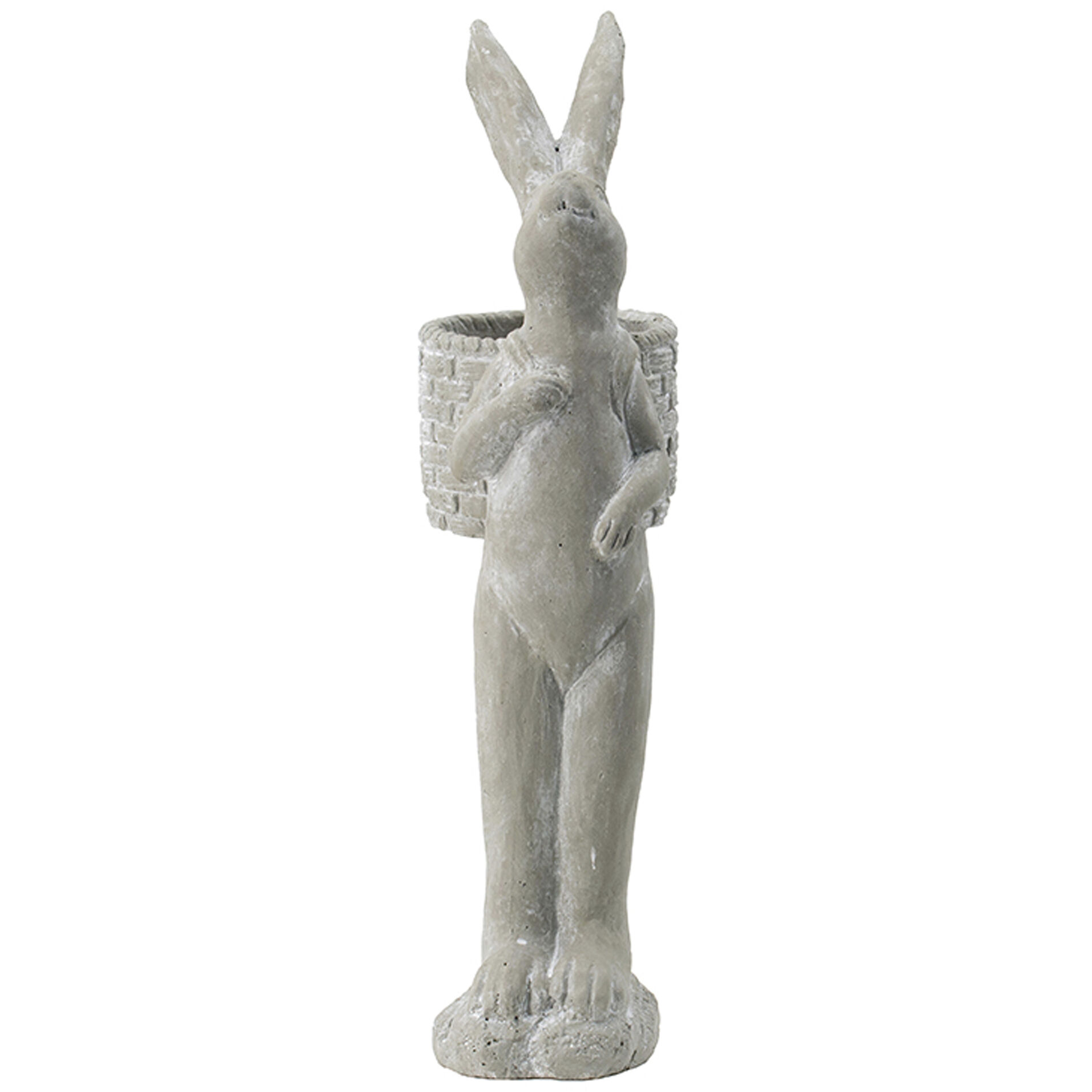 Standing Rabbit Gray Outdoor Planter