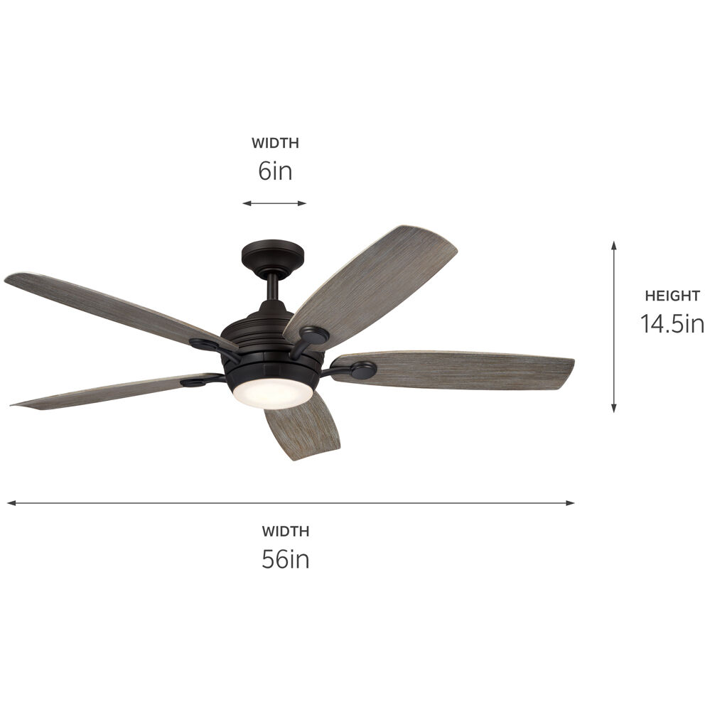 Kichler 310080OZ Tranquil 56 inch Olde Bronze with Weathered