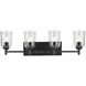 Shailene 4 Light 29.75 inch Black Bath Light Wall Light