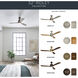 Ridley Ii 52 inch Natural Brass with Cherry Blades Ceiling Fan