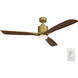 Ridley Ii 52 inch Natural Brass with Cherry Blades Ceiling Fan