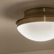 Bretta 2 Light 13.5 inch Brushed Natural Brass Flush Mount Ceiling Light