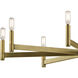 Erzo 8 Light 36 inch Natural Brass Chandelier 1 Tier Large Ceiling Light, 1 Tier Large