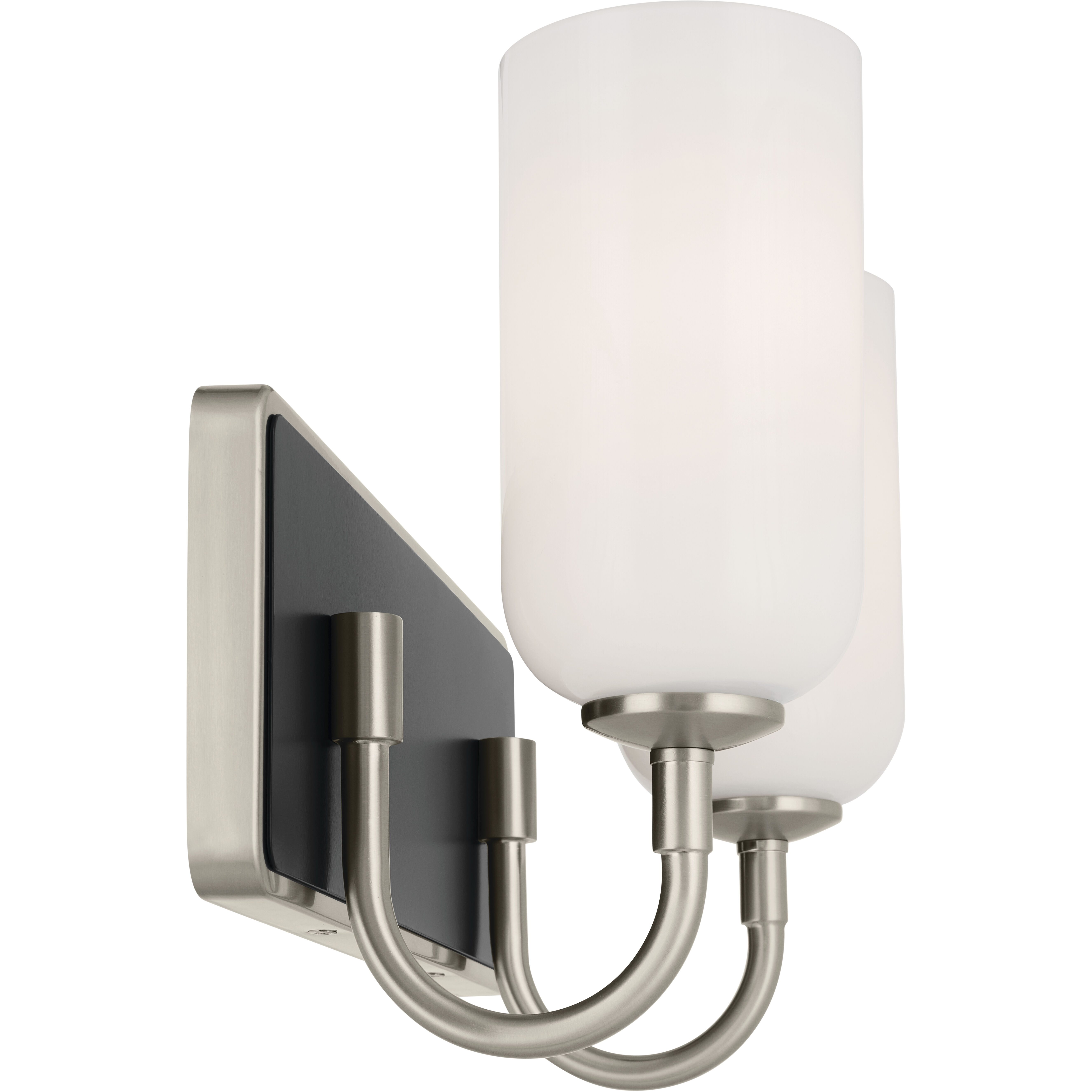 Solia LED 14.25 inch Brushed Nickel with Black Bathroom Vanity Light Wall Light