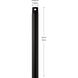 Independence Satin Natural Bronze Ceiling Fan Downrod, Single Threaded