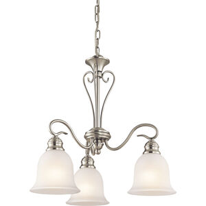 Tanglewood LED 20 inch Brushed Nickel Chandelier 1 Tier Small Ceiling Light, Small