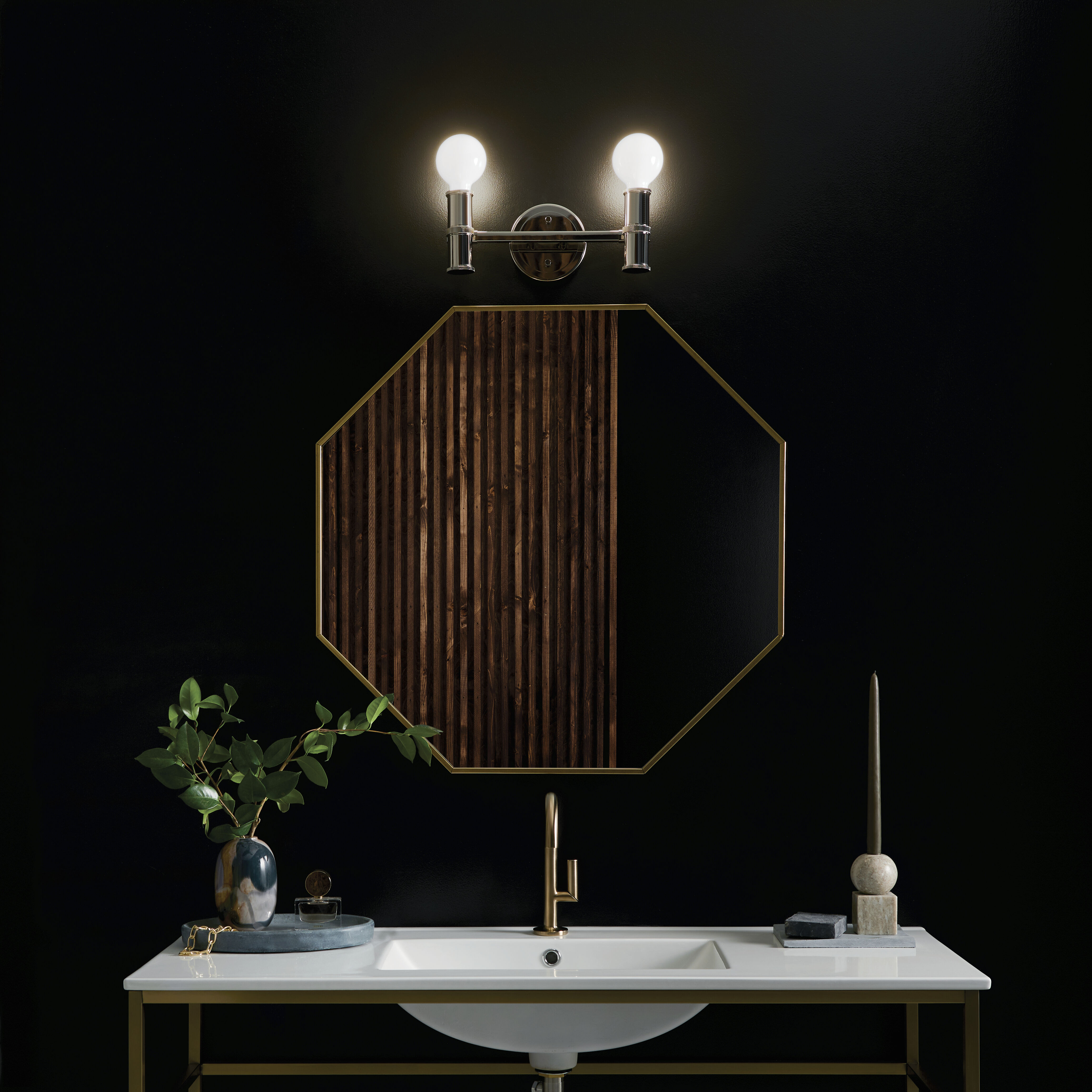 Torche LED 13 inch Polished Nickel Bathroom Vanity Light Wall Light