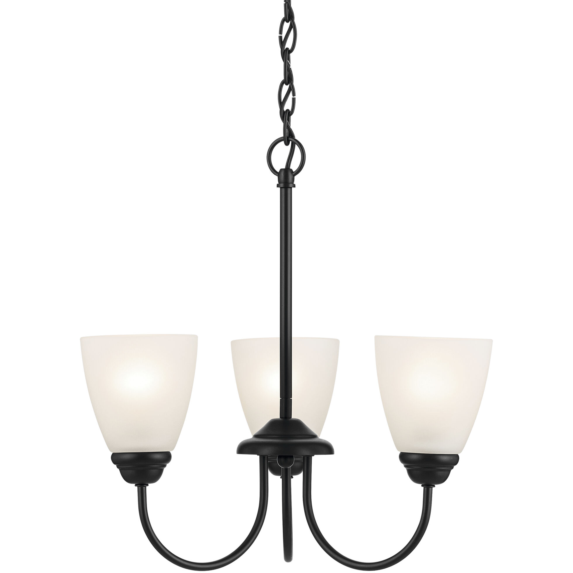 Jolie 3 Light Black Mini Chandelier Ceiling Light in Incandescent