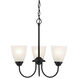 Jolie 3 Light Black Mini Chandelier Ceiling Light in Incandescent